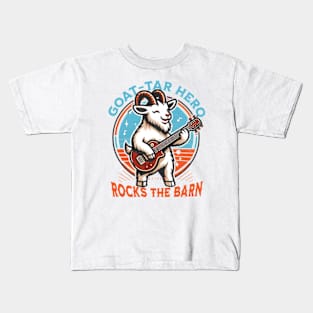 Guitar Playing Goat Kids T-Shirt